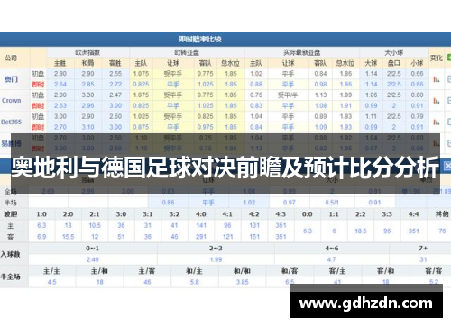 奥地利与德国足球对决前瞻及预计比分分析